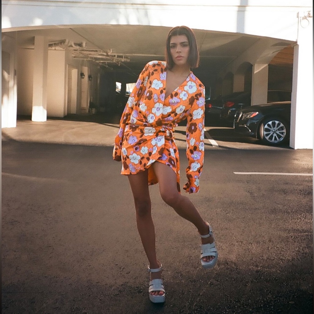 Zara Floral Satin Dress